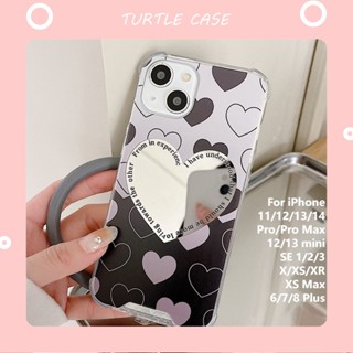 [พร้อมส่ง] ใหม่ เคสป้องกันโทรศัพท์มือถือกระจก ลายหัวใจ สําหรับ Apple iPhone 14 13 12 11 PROMAX XS XR XSMAX SE2020 6 7 8PLUS MINI