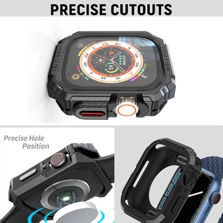 Astro เคสนาฬิกาข้อมือคาร์บอนไฟเบอร์ กันตก ป้องกัน สําหรับ Apple Watch iWatch Series Ultra SE 2 9 8 7 6 5 4 49/45/41 มม. 44 มม. 40 มม.