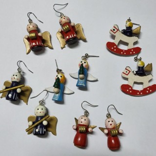 Angel earrings ต่างหู นางฟ้า อุปกรณ์ตกแต่งต้นคริสมาสต์