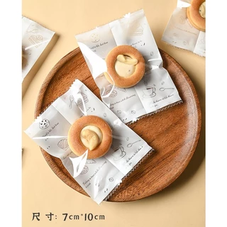ถุงขนม ถุงคุกกี้ แบบซีลได้ ด้านหน้าใสด้านหลังเป็นลวดลาย
