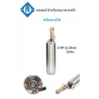 มอเตอร์ซัปเมอร์ส Franklin แท้ 100% 3 Hp 220V พร้อมสายไฟ 100"