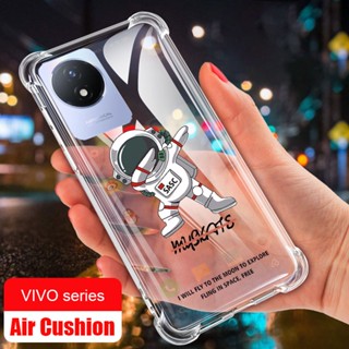 เคสซิลิโคนใส ลายนักบินอวกาศ NASA กันกระแทก สําหรับ Vivo Y02 Y02s Y16 Y35 Y22 Y22s Y77 Y75 Y55 5G Y30 5G