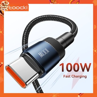 Toocki 100W สายชาร์จเร็ว USB C to Type C Fast Quick Charge อุปกรณ์ชาร์จมือถือ for Samsung Macbook Notebook iPad