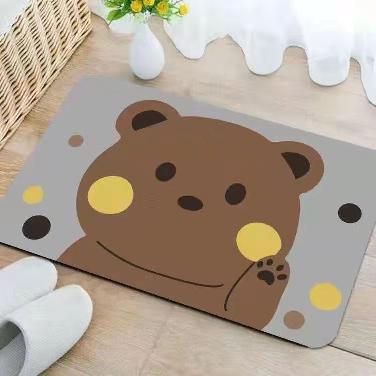 🌷New🌷พรมเช็ดเท้า พรมเช็ดเท้าห้องน้ำ ซับน้ำได้ดี ด้านล่างเป็นยางกันลื่น ลายการ์ตูนน่ารักๆ พร้อมส่ง - รูปที่ 2