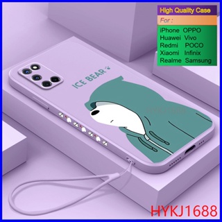 เคส OPPO A92 เคส เคส OPPO A52 tpu แฟชั่น คู่ นิ่ม หมี ICE ซิลิโคน เคสโทรศัพท์ HBX