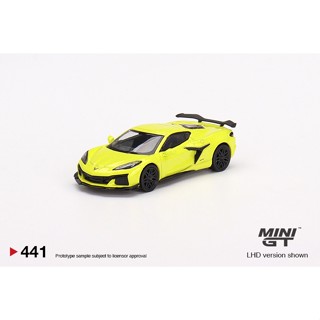 MINI GT 1/64 No.441 Chevrolet Corvette Z06 2023 Accelerate Yellow RHD MGT00441-R