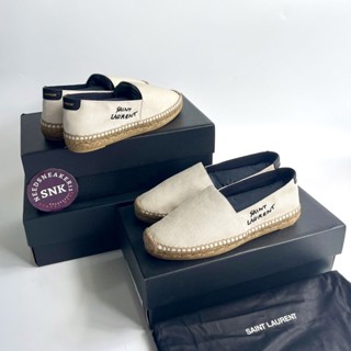 แนะนำสอบถามไซต์ก่อนกดสั่ง SAINT LAURENT EMBROIDERED ESPADRILLES IN CANVAS