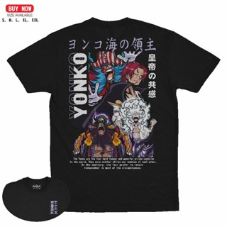 ✔☞▷แฟชั่นคลาสสิกYonko เสื้อยืด พิมพ์ลายอนิเมะ One Piece Gear 5 MONGKY D LUFFY_16