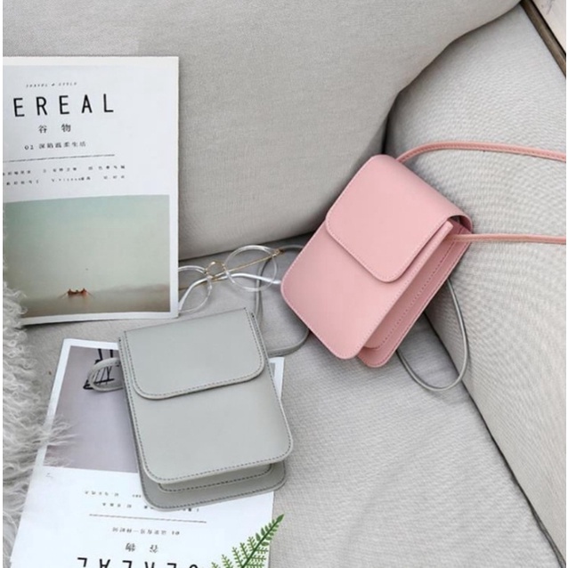 กระเป๋าสะพายข้างใส่มือถือ Mini (A296) กระเป๋าแฟชั่นสะพายไหล่ผู้หญิง หนังPU สไตส์เกาหลี