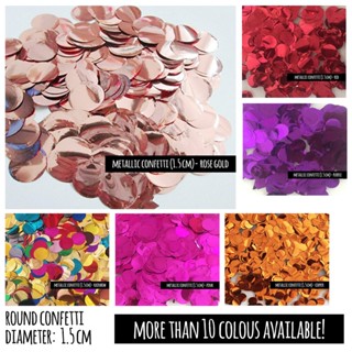 กระดาษโปรย Metallic Confetti - Round (Diameter 1.5 CM)