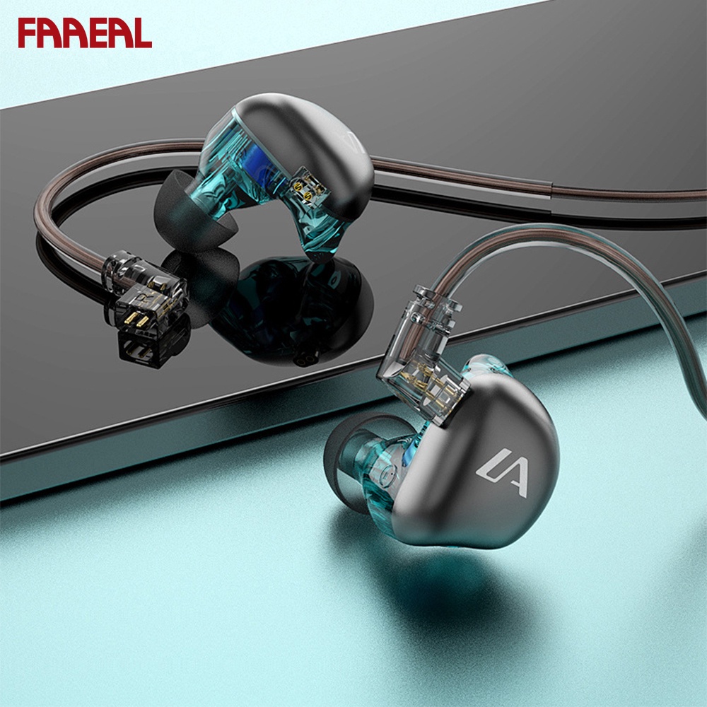 FAAEAL LE3 In Ear หูฟังลดเสียงรบกวน 1DD แม่เหล็กภายนอกแบบไดนามิกหูฟังเพลง Monitor ชุดหูฟังสําหรับเล่นเกมสําหรับโทรศัพท์ MP3