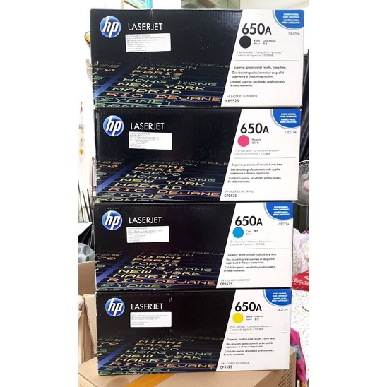 Hp 650A หมึกแท้ CE270A Bk CE271A C CE272A Y CE273A M  M750DN M750N  M750XH CP5525DN CP5525N CP5525XH