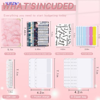 UTZN&gt; A6 Cash Envelopes Binder Wallet,PU Budget Planner Notebook for Cash Budgeg,Envelope Wallet,Savings Money Binder new