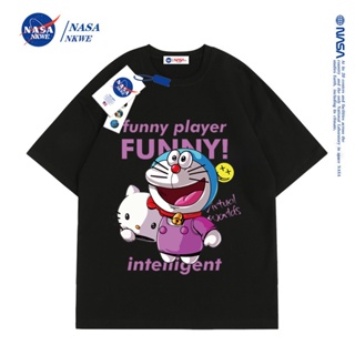 2023 เสื้อยืดแขนสั้น ผ้าฝ้าย พิมพ์ลายการ์ตูน NASA สไตล์ฝรั่งเศส สําหรับผู้ชาย และผู้หญิง_49