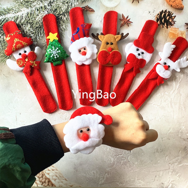 10 ชิ้น สุขสันต์วันคริสต์มาส สแน็ป สร้อยข้อมือ สายรัดข้อมือตบ ตบมือ ซานต้า สโนว์แมน กวางเรนเดียร์ คริสต์มาส สร้อยข้อมือ สําหรับเด็ก ผู้ใหญ่ งานเลี้ยงปีใหม่ อุปกรณ์คริสต์มาส