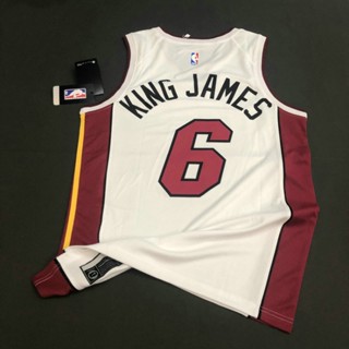 เสื้อกีฬาบาสเก็ตบอล ลายทีม GF2163E Miami Heat สไตล์คลาสสิก ไม่ซ้ําใคร สําหรับผู้ชาย #เสื้อกีฬาแขนสั้น ลายทีมสวิงแมน 6 King Lebronфjames FOmcik99IKkegh20 สไตล์เรโทร