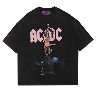 SOUBI BAND TEE // ACDC // STIFF UPPER LIP // OVERSIZE // ACID WASH printed tees