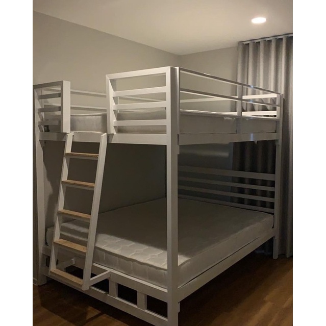 เตียงเหล็ก2 ชั้น 5ฟุต,6ฟุต บน-ล่าง แถมไม้รอง จัดส่งฟรี