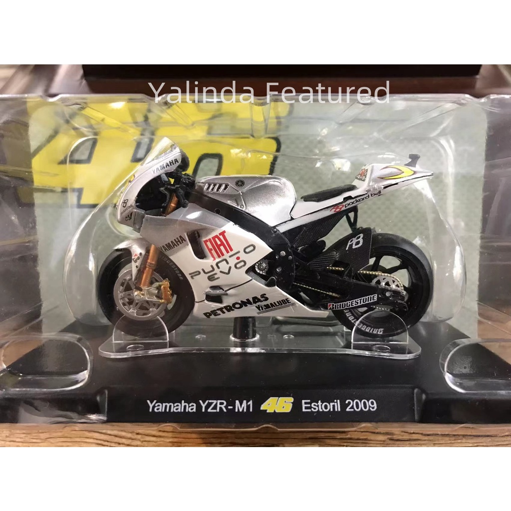 YALINDA 46 1:18 รถจักรยานยนต์ GP Yamaha YZR-M1 Estoril 2009