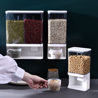 Kitchen Rice Dispenser Home Sealed Rice Storage Box Cereal Grain Container Food Dispenser Anti-insect Moisture-proof ran