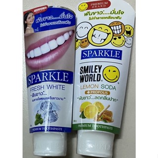 ยาสีฟันSparkleขนาด60กรัม สูตร Fresh WhiteและLemon Soda