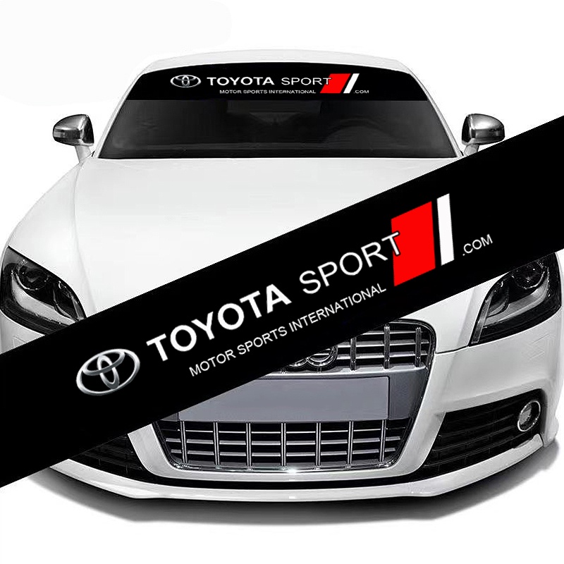 กีฬารถด้านหน้ากระจกสติกเกอร์ดึงดอกไม้บังแดดสติกเกอร์ตกแต่งสําหรับ Toyota Avalon Vios RAV4 Corolla Etimos