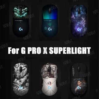 Kam Logitech G PRO X SUPERLIGHT สติกเกอร์ป้องกันเหงื่อเม้าส์สีสันสดใส PVC กันลื่นด้านข้างที่สวยงามฟิล์มป้องกันสติกเกอร์เคลือบด้านกันเหงื่อตกแต่งป้องกันรอยขีดข่วน