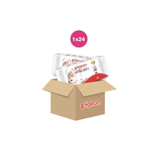 Pigeon ทิชชู่เปียก ผ้าเปียกเด็ก พีเจ้น baby wipes เบบี้ไวฟ์ 24ห่อ