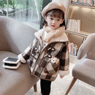 ลงเสื้อผู้หญิงลายสก๊อตหนึ่งขนแกะผ้าฝ้ายเสื้อฤดูหนาวใหม่