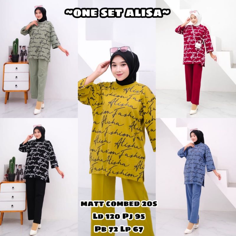 Alisa FASHION Tiedye ขายดีที่สุด!!! เสื้อท็อปส์ กางเกง ขนาดใหญ่ สําหรับผู้หญิง