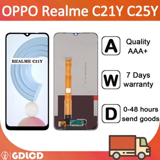 อะไหล่หน้าจอสัมผัสดิจิทัล LCD สําหรับ OPPO Realme C21Y C25Y RMX3261 RMX3263