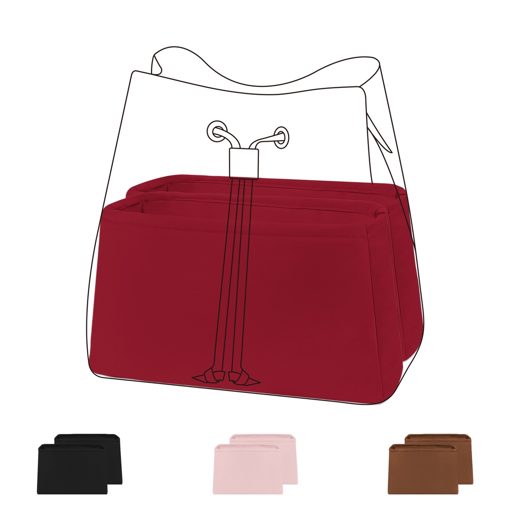 DGAZ Bag Organizer สำหรับ LV Neonoe BB/MM - อินเซิร์ตกระเป๋าในกระเป๋าจากผ้าไหม Silk จัดเก็บเป็นระเบียบ