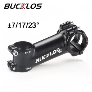 BUCKLOS อลูมิเนียมอัลลอย 7/17/23 องศา MTB Handlebar Stem จักรยานถนน 60-100 มม. ลำต้นปั่นจักรยาน