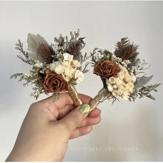 ดอกไม้ติดหน้าอกโทนสีน้ำตาล ‼️ พร้อมส่ง‼️ โทนนี้เรียบหรูดูแพงเลยค่า
