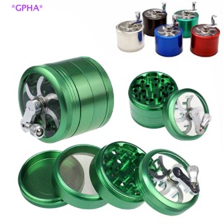 GPHA&gt; 4 Layer Metal Herbal Grinder Manual Hand Grinders Spice Crusher  Tools new