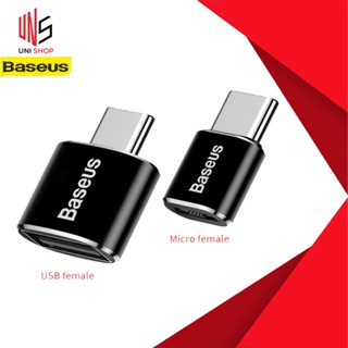 🔥ส่งจากไทย🔥Baseus OTG หัวแปลง Adapter TYPE C Male to USB &amp; Micro Female อะแดปเตอร์ อแดปเตอร์ 2.4A