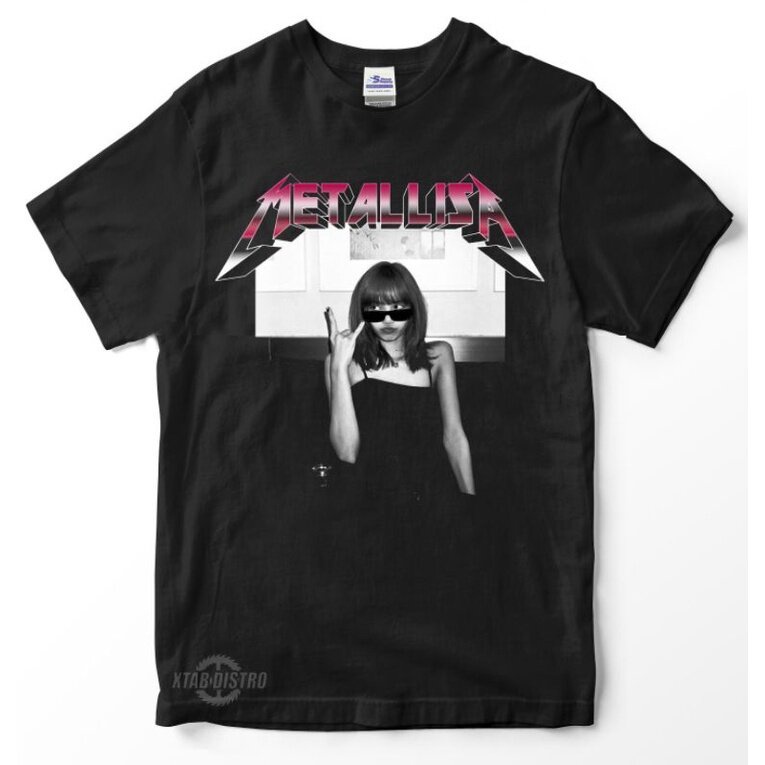 เสื้อยืด พิมพ์ลาย metallisa blackpunk lisa blackpunk สไตล์เกาหลี