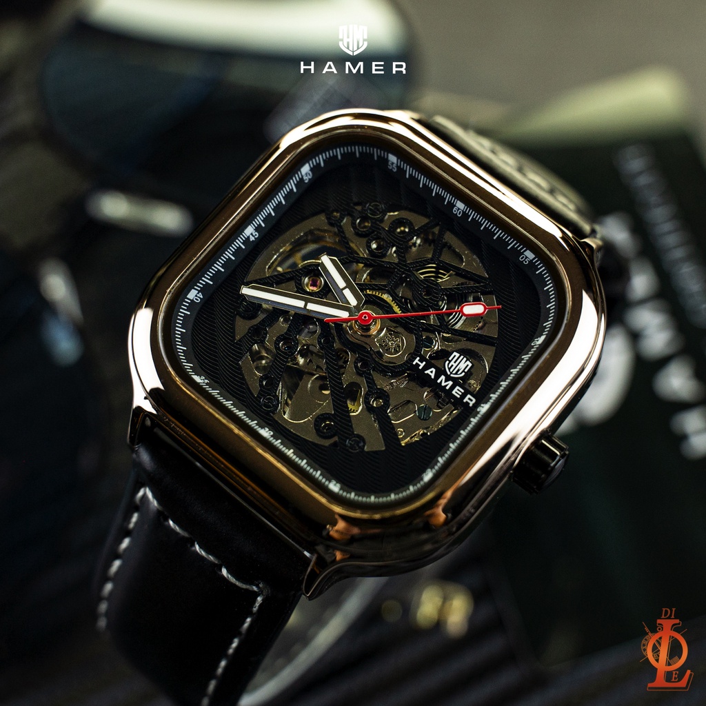 HAMER SERIES : HM-01.06.001 นาฬิกา Diole หน้าปัด 41 มม.สายหนัง 22 มม. ...