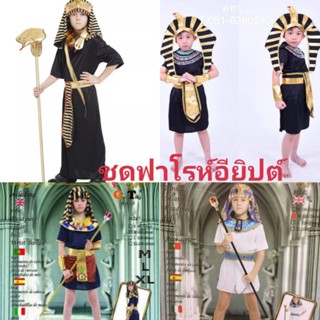 พร้อมส่งจากไทยชุดฟาโรห์ ชุดกรีกชุดโรมัน ชุดอียิปต์สำหรับเด็กชาย 3-10 ขวบ Size S ถึง XL