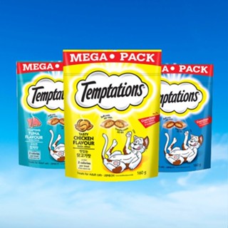 Temptations ขนมแมว เทมเทชั่น แพ็คสุดคุ้ม ขนาด160 g.