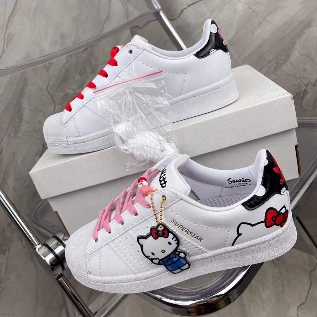 Adidas Superstar Hello Kitty GW7168 สินค้าลิขสิทธิ์แท้ Adidas รองเท้าลำลอง