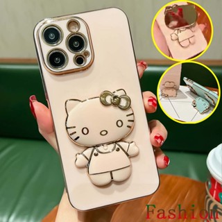 ❤️จัดส่งทันที❤️Kitty Pink white mirror Swivel bracket เคสไอโฟน11 เคสซิลิโคน ไอโฟน 14 Pro case for iPhone13 เคสi12promax เคสไอโฟน8พสัส 7พสัส xr xsmax 6s plus เคสi11 11Pro เคสiPhone12 caseiPhonese2020 เคสไอโฟน14promax เคสไอโฟน13promax