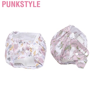 Punkstyle 2pcs Pocket Diapers Reusable Super Absorbent Baby Diaper With Buttons