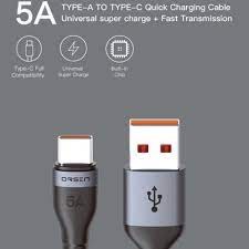 Orsen S7 By eloop สายชาร์จ USB To Type-C 5A ความยาว 1 เมตร รองรับถ่ายโอนข้อมูล สายมีความ แข็งแรง ทนทาน ไม่ขาดง่าย