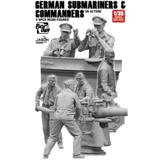 โมเดลฟิกเกอร์ทหารเรือดำน้ำ Border Model 1/35 BR-002 GERMAN SUBMARINES &amp; COMMANDERS (IN ACTION) (6 PCS.)