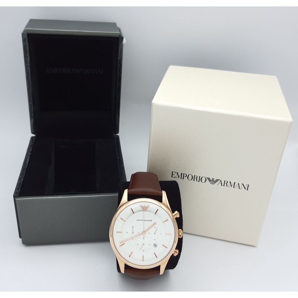 นาฬิกา EMPORIO ARMANI MEN'S AR11043 43 MM QUARTZ CHRONOGRAPH พร้อมกล่อง (ใหม่)