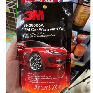 3M แชมพูล้างรถ ผสมแว็กซ์ ขนาด200 มล. น้ำยาล้างรถ 3เอ็ม CAR SHAMPOO WITH WAX 200ML รหัส PN39000W