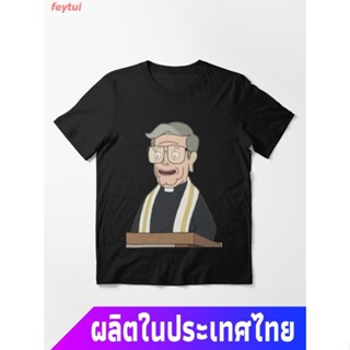 เสื้อยืดผ้าฝ้ายNew เสื้อยืด การ์ตูนอเมริกัน ริกกับมอร์ตี้ แขนสั้นลายการ์ตูน  Father Bob Maguire Rick And Morty Appe_16