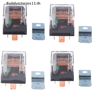 Buildvictories11 รีเลย์ควบคุมยานยนต์ กันน้ํา 12v 24v 100a 4pin 5pin spdt