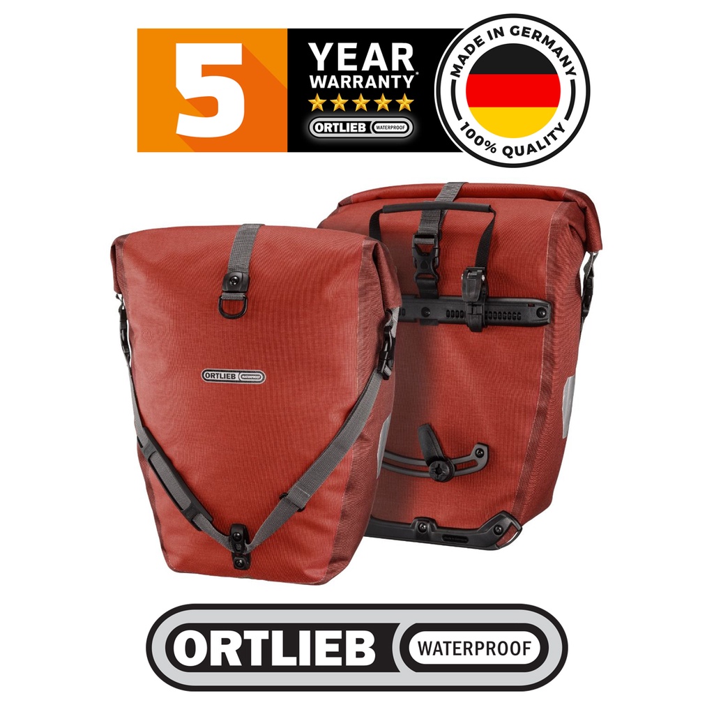 Ortlieb กระเป๋าจักรยานทัวริ่งคู่หลัง Back-Roller Plus สีแดง Salsa - Dark Chili